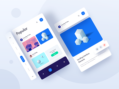 Portfolio App Concept app card clean clean ui design dock icon dribbble icons ipad isometric menu mobile mobile app design portfolio sidebar tablet ui ui design ux ux design