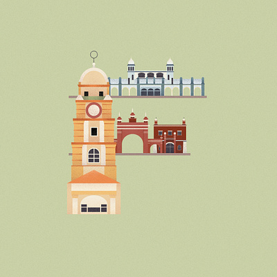 F is for Florence in Italy 36daysoftype dribbble florence illustration italy lithuania typography