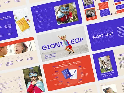 Giant Leap Pitch Deck deck health investor deck keynote kids pitch deck pitchdeck power point powerpoint presentation presentation designer startup template vitamins
