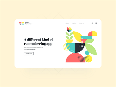 Startup Landing Page - XD Daily Challenge abstract adobe art bird clean dailyui design illustration minimal startup ui vector web web design website xd xddailychallenge