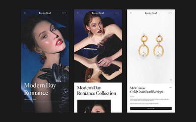 Kyoto Pearl — Jewelry Brand Responsive Mobile design fashion japanese jewelry minimal navigation responsive typography ui ux