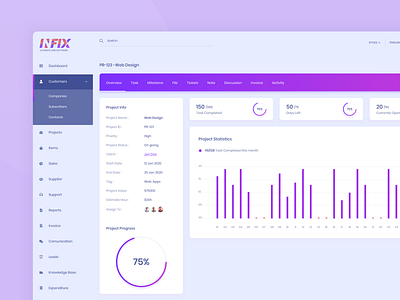 Infix CRM admin design admin panel admin template analytics android app best shot business clean dashboard crm crm software dashboard dribbble best shot ios software startup ui ux webapplication webdesign