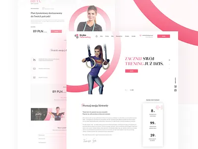 Gryko - personal trainer 2k20 design personal project sport trainer training ui uiux ux webdesign website website design