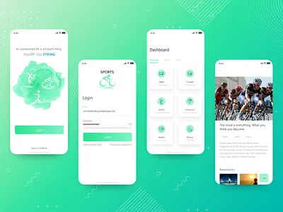 Sports Activity App action activity app app design fitness app fitness tracker mobile app mobile app design mobile ui official fit sports ui ux ui design