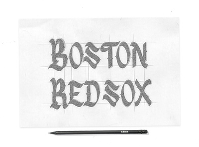 Boston Red Sox design graphic handlettering handmade illustration lettering logo type typo typography