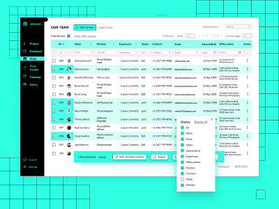 CRM Table branding crm design logo table ui ux web website