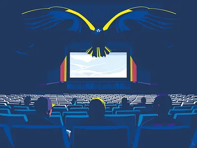 " Now Playing " - IOWA Alumni Magazine artwork cinema digital illustration digitalart film filmmaker hollywood illustration illustrator movie pop art screenwriter vintage