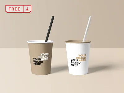 Free Paper Cup Mockups branding design download free freebie icon identity logo mockup print psd template