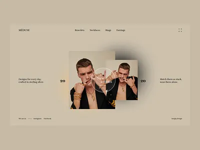 Méduse. Jewelry Boutique after effects animation art brand clean ecommerce fashion brand identity minimal typography ui