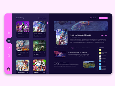 Gaming Interface adobe app app design dark mode design gaming illustration minimal product design ui ux uxui webdesign