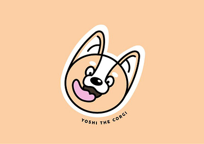 Yoshi the Corgi corgi corgis cute dog dog illustration dog logo doggo illustration sticker stickers vector yoshi