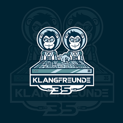 Klangfreunde 35 branding design illustration logo vector