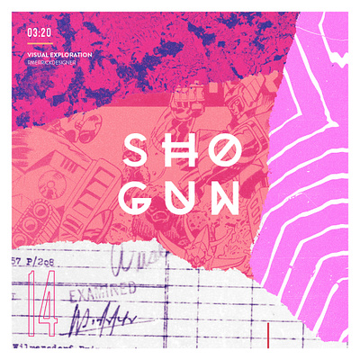 Day 14 - Shogun collage daily design illustration photoshop retro sketch texture typography