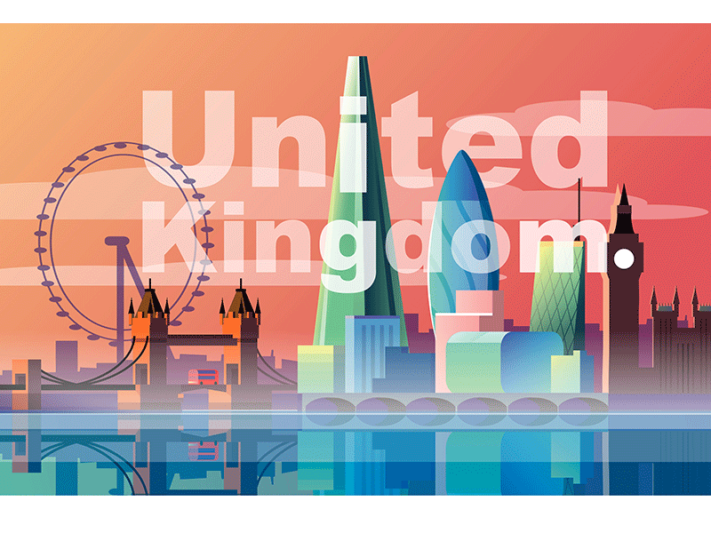 Another cityscape made in the vector program 2d art background bigben cityscape design illustration infographics landscape london sunrise tower bridge united kingdom vector