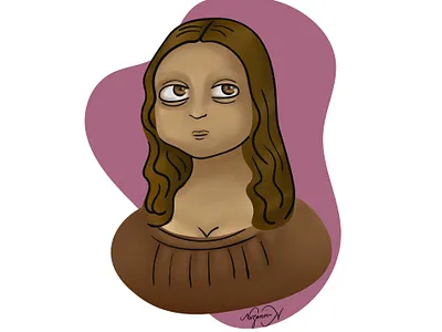 Smooshy Monalisa cute design digital digital art digital illustration drawing illustration mona lisa monalisa sketch smooshy