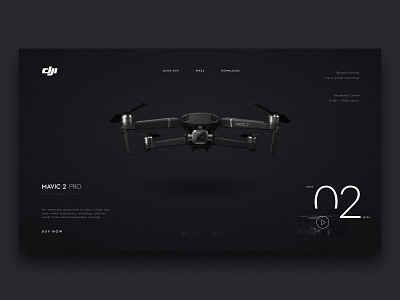 Mavic Pro Concept concept design dji drone mavic minimalist ui web web design