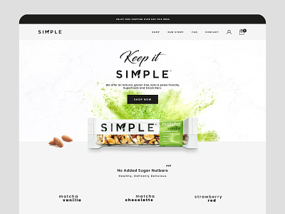 simple branding concept design interaction minimal product snackbar typography ui ux web web design website