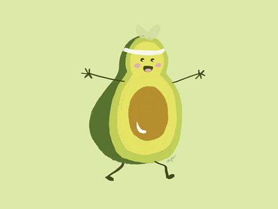 Avocado Illustration avocado illustration design