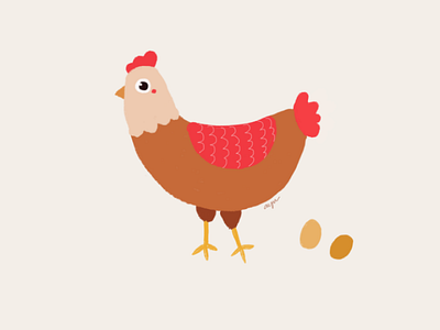 Chicken and Egg illustration design chicken