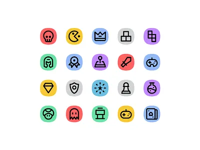 Free Game Icon Set 🎮 console controller esport game game icon set gaming icon icon set pixel perfet play player