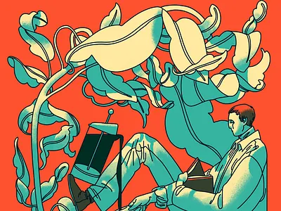 Cornfield cuppa album cover coffee coffee break curation digital art digital artist drawing editorial illustration fika illustration music playlist