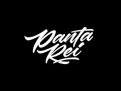 Panta Rei custom design letter lettering logo logotype script typeface typo typography
