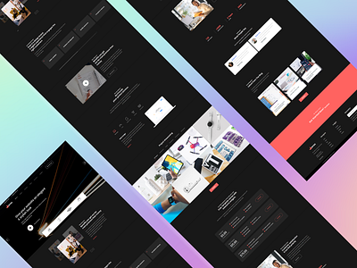 Business homepage animation design flat html5 minimal multipurpose responsive template ux vector