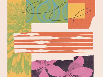 206 collage distortion illustration lettering lo fi print type typography vintage