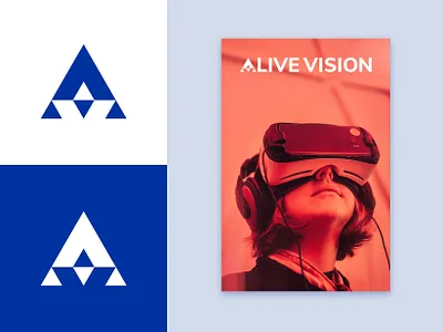 Alive Vision Logo Symbol branding design geometric design icon logo logotype design minimal poster symbol vector