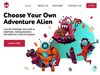 Aliens character design aliens character characterdesign consept illustration illustrations monster monsters procreate procreate art site design ui website website concept