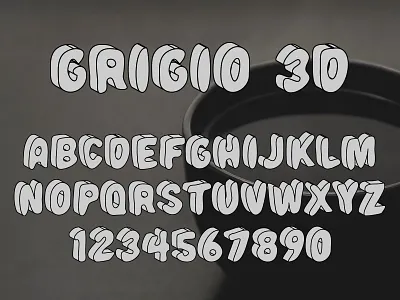 Grigio 3D SVG Font 3d font font type design typeface typography