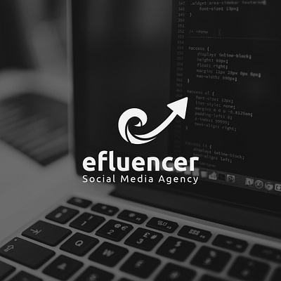 efluencer | Concept Logo Design agency branding design gradient icon logo marketing marketing agency media minimal social media