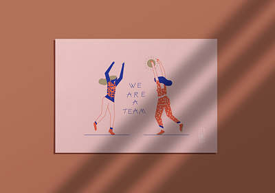 We are a team 2d character character design conceptual design doodle illustration internationalwomensday loretaisac typogaphy