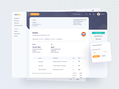 Invoice Generator UI 03 application application ui applications dashboard download invoice due edit invoice invoice invoice genertor invoice peview ofspace paid previewpage send invoice series application sketch uiux web application webapps website