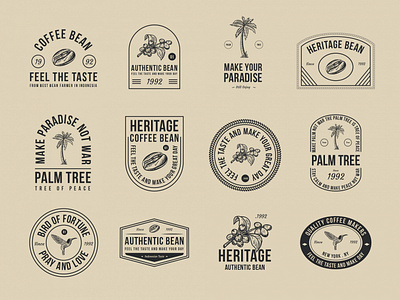 Coffee and Palm Tree Vector Badges badge design coffee coffee badge coffee icon coffee logo download free download freebie graphicpear icon icon design logo logo design palm palm badge palm icon palm logo palm tree vector vector icon