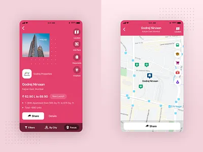 Property Details & Location App mobile app sketch