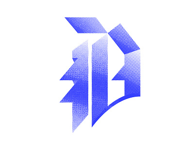 Blackletter D 36daysoftype 36daysoftype07 blue design icon illustration lettering logo logo design texture typography