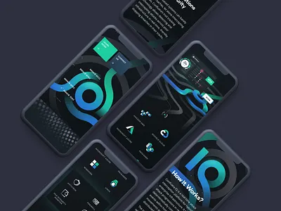 Confluera mobile 3d app design color dark ui illustrations ios mobile design security tech ui unfold ux web design website
