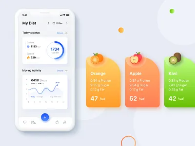 Fitness App app app design clean design diet fitness fitness app food health health app minimal mobile ui ux ux ui ux ui design