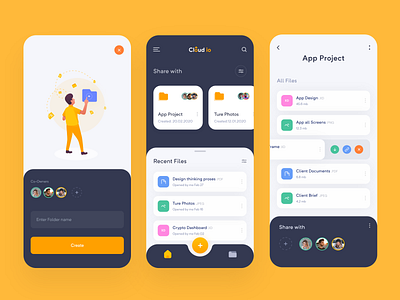 Cloud ios App Design analytics dashboard app app design app concept app home page app ui design cloud app cloud ios app design cloud mobile app design cloudio illustration imran ios app minimal app design storage app design ux