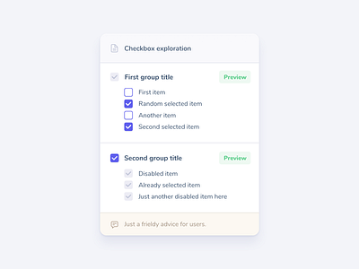 Nested checkbox exploration checkbox clean dashboad design nested nunito product design sketch ui user interface webdesign