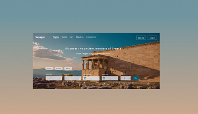 Daily UI - Landing Page design for a travel agency website dailyui travel ui uiux