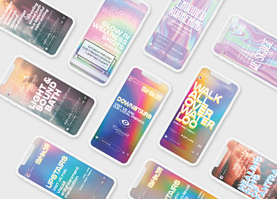 Pop Life Instagram Stories branding design holographic illustration illustrator iridescent minimal type typography web