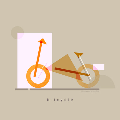 Letter B 36daysoftype basic shapes bicycle illustration letterb typogaphy vector