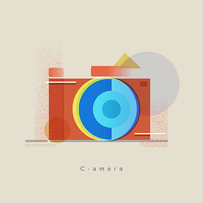 Letter C 36daysoftype 36daysoftype07 basic shapes camera design illustraion letterc vector