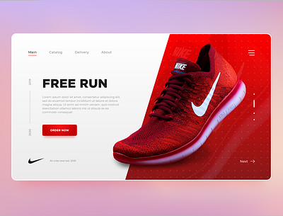 Nike FR Web | Creative Month #3 branding design free run nike web