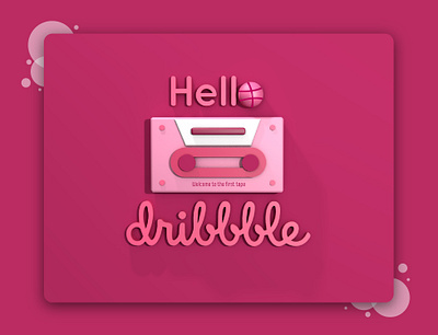 Hello Dribbblers, Lets play! 3d c4d design dribbble best shot firstshot illustration typography