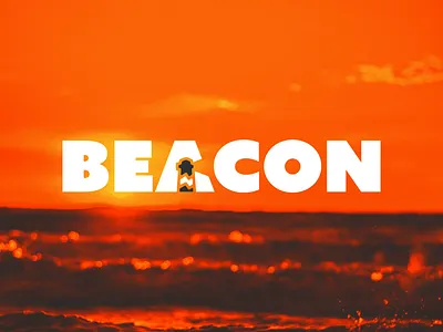 BEACON beacon branding design graphic icon light house lighthouse logo type typography vector