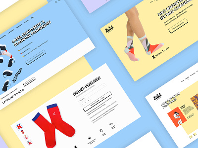 LABEL CHAUSSETTE - ARTSY SOCKS artist branding colorful ecommerce socks ui