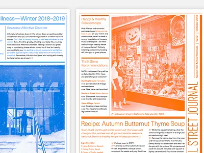 Stall Street Journal duotone graphicdesign newsletter typography